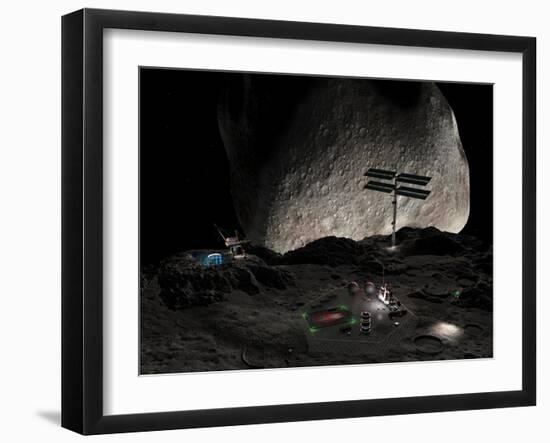 Asteroid Mining Settlement, Artwork-Walter Myers-Framed Photographic Print