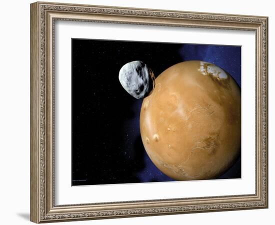 Asteroid Near Mars, Artwork-Detlev Van Ravenswaay-Framed Photographic Print