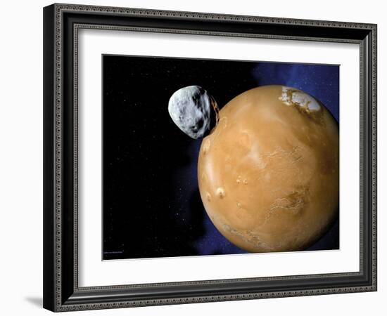 Asteroid Near Mars, Artwork-Detlev Van Ravenswaay-Framed Photographic Print