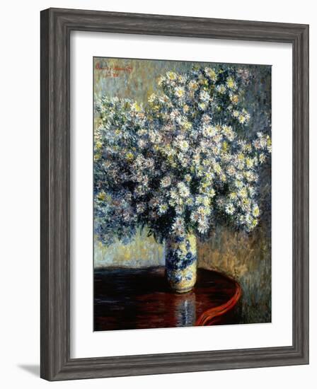 Asters, 1880-Claude Monet-Framed Giclee Print