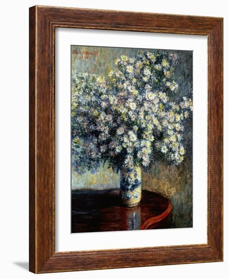 Asters, 1880-Claude Monet-Framed Giclee Print