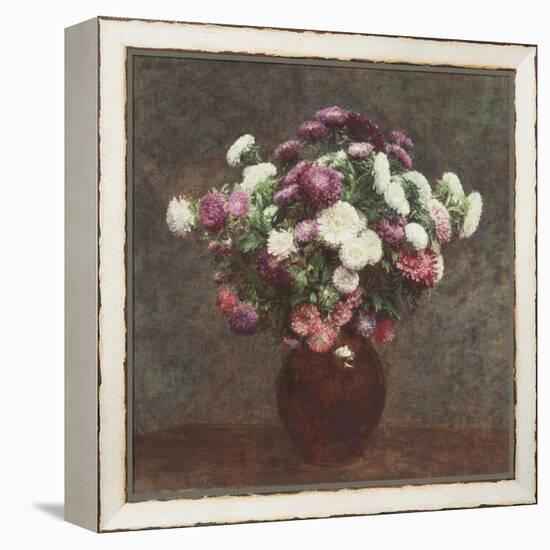 Asters in a Vase, 1875-Ignace Henri Jean Fantin-Latour-Framed Premier Image Canvas