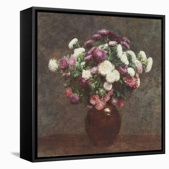 Asters in a Vase, 1875-Ignace Henri Jean Fantin-Latour-Framed Premier Image Canvas