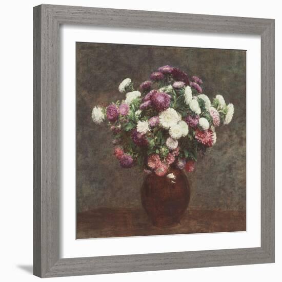 Asters in a Vase, 1875-Ignace Henri Jean Fantin-Latour-Framed Giclee Print