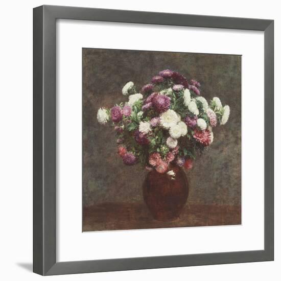 Asters in a Vase, 1875-Ignace Henri Jean Fantin-Latour-Framed Giclee Print