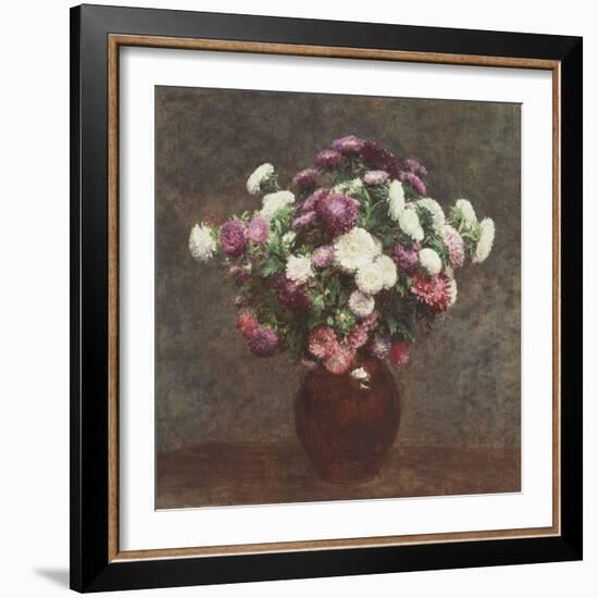 Asters in a Vase, 1875-Ignace Henri Jean Fantin-Latour-Framed Giclee Print