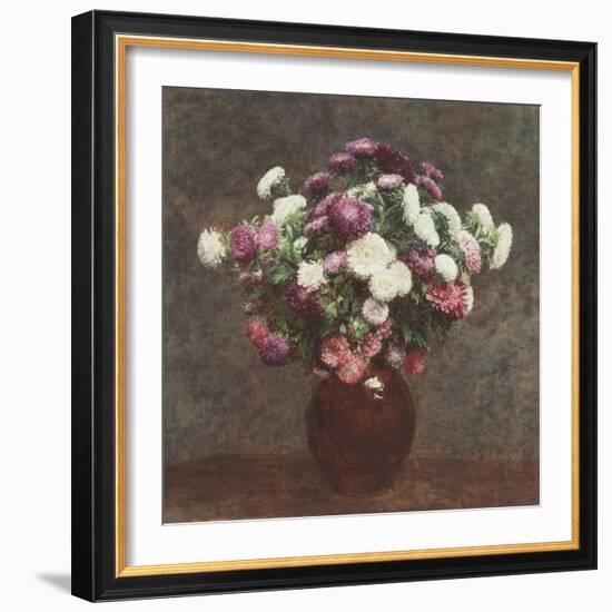 Asters in a Vase, 1875-Ignace Henri Jean Fantin-Latour-Framed Giclee Print