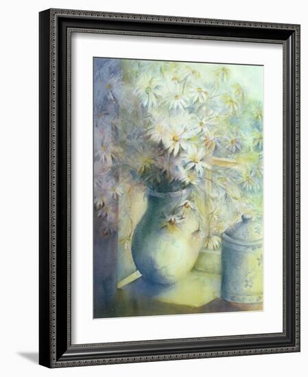 Asters - Snowsprite in Jug on Window Sill-Karen Armitage-Framed Giclee Print