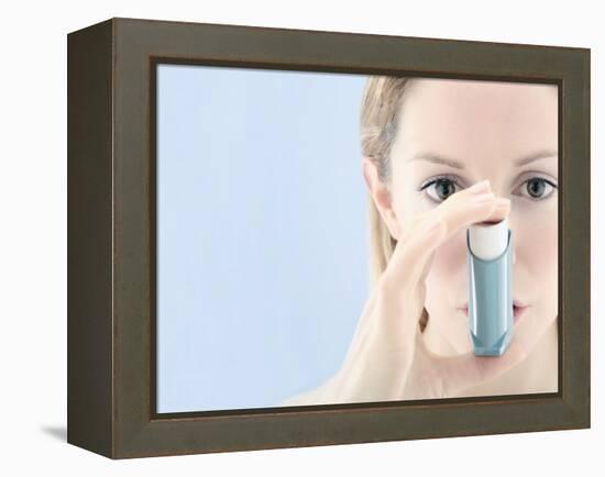 Asthma Inhaler Use-Gavin Kingcome-Framed Premier Image Canvas