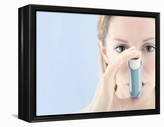 Asthma Inhaler Use-Gavin Kingcome-Framed Premier Image Canvas