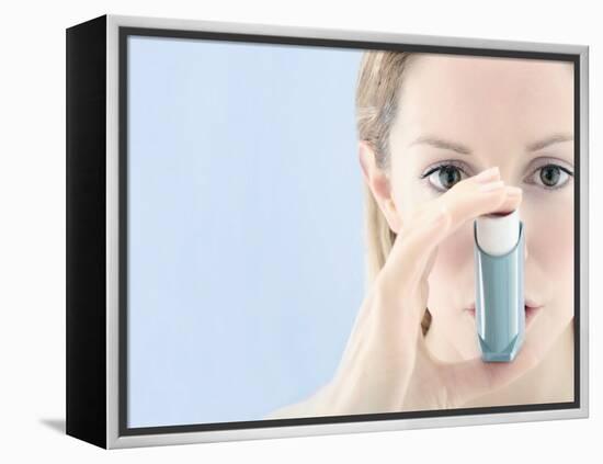 Asthma Inhaler Use-Gavin Kingcome-Framed Premier Image Canvas