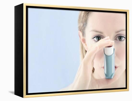 Asthma Inhaler Use-Gavin Kingcome-Framed Premier Image Canvas