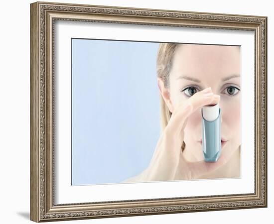 Asthma Inhaler Use-Gavin Kingcome-Framed Photographic Print