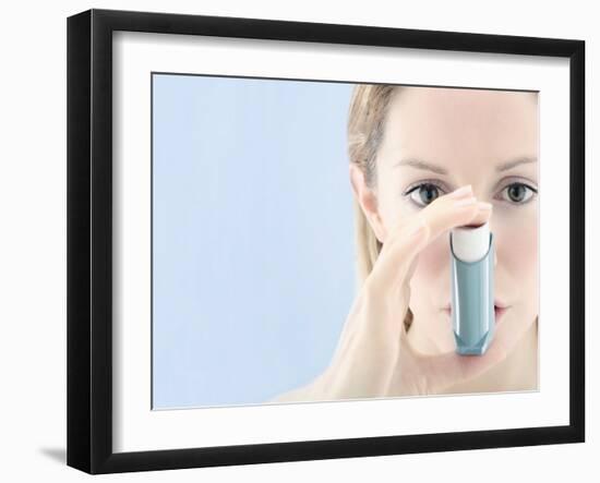 Asthma Inhaler Use-Gavin Kingcome-Framed Photographic Print