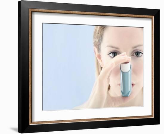 Asthma Inhaler Use-Gavin Kingcome-Framed Photographic Print