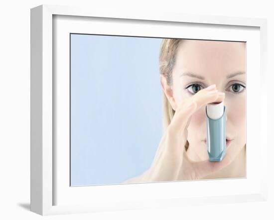 Asthma Inhaler Use-Gavin Kingcome-Framed Photographic Print