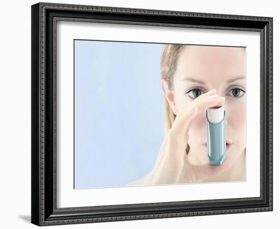 Asthma Inhaler Use-Gavin Kingcome-Framed Photographic Print