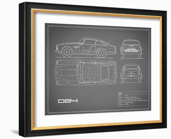 Aston DB4 -Grey-Mark Rogan-Framed Art Print