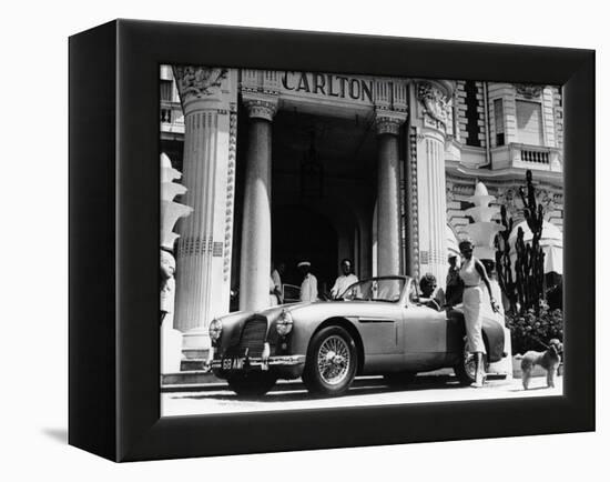 Aston Martin DB2-4 Outside the Hotel Carlton, Cannes, France, 1955-null-Framed Premier Image Canvas