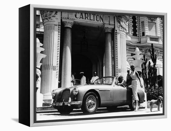 Aston Martin DB2-4 Outside the Hotel Carlton, Cannes, France, 1955-null-Framed Premier Image Canvas