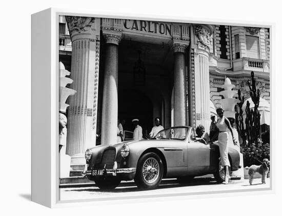 Aston Martin DB2-4 Outside the Hotel Carlton, Cannes, France, 1955-null-Framed Premier Image Canvas