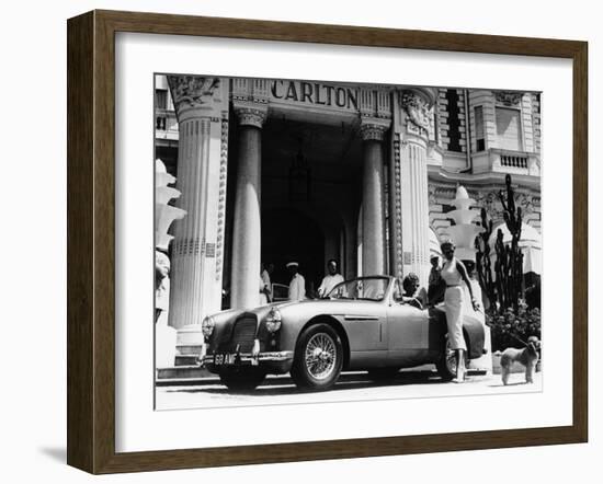 Aston Martin DB2-4 Outside the Hotel Carlton, Cannes, France, 1955-null-Framed Photographic Print