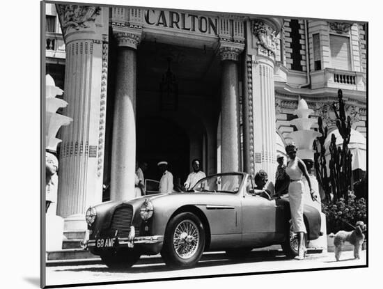 Aston Martin DB2-4 Outside the Hotel Carlton, Cannes, France, 1955-null-Mounted Photographic Print