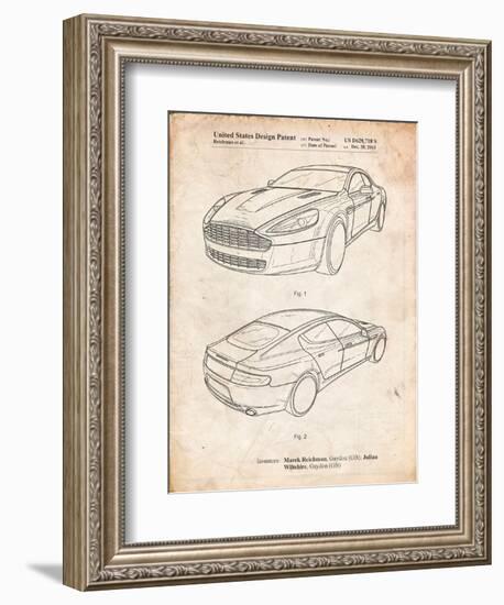 Aston Martin DBS Volante Patent-Cole Borders-Framed Art Print