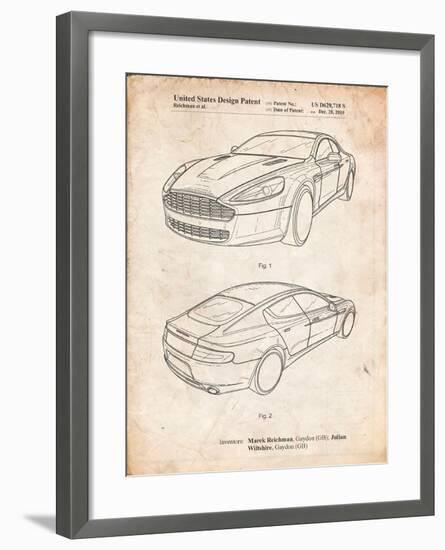 Aston Martin DBS Volante Patent-Cole Borders-Framed Art Print