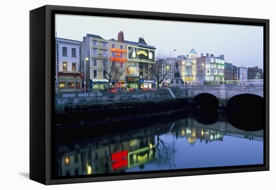 Aston Quay, Liffey River, Dublin, County Dublin, Eire (Ireland)-Bruno Barbier-Framed Premier Image Canvas