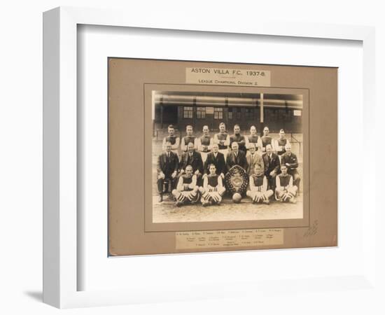 Aston Villa F.C., 1937-38, League Champions, Division 2-English School-Framed Giclee Print