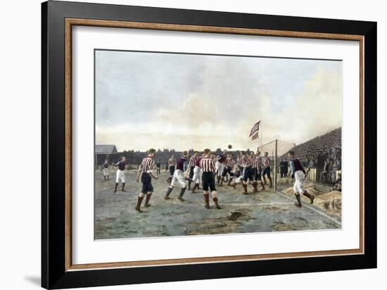 Aston Villa V Sunderland, 1893-Thomas Marie Madawaska Hemy-Framed Giclee Print