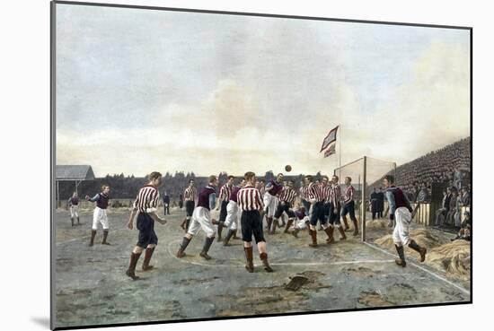 Aston Villa V Sunderland, 1893-Thomas Marie Madawaska Hemy-Mounted Giclee Print
