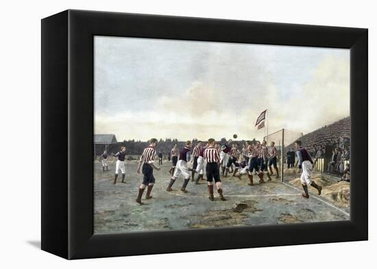 Aston Villa V Sunderland, 1893-Thomas Marie Madawaska Hemy-Framed Premier Image Canvas