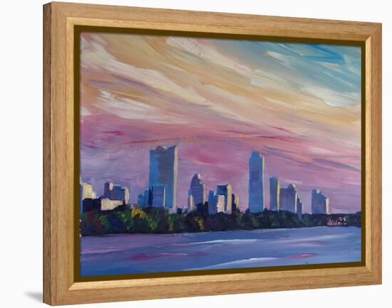 Astonishing Austin Texas Skyline At Dusk-Markus Bleichner-Framed Stretched Canvas