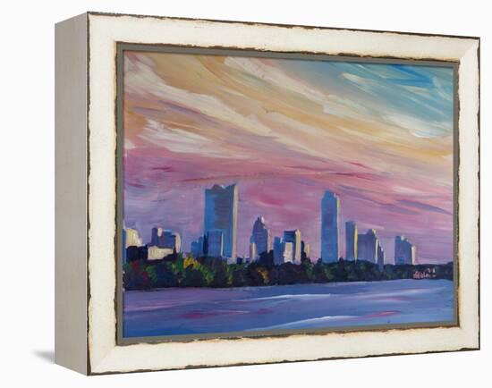 Astonishing Austin Texas Skyline At Dusk-Markus Bleichner-Framed Stretched Canvas