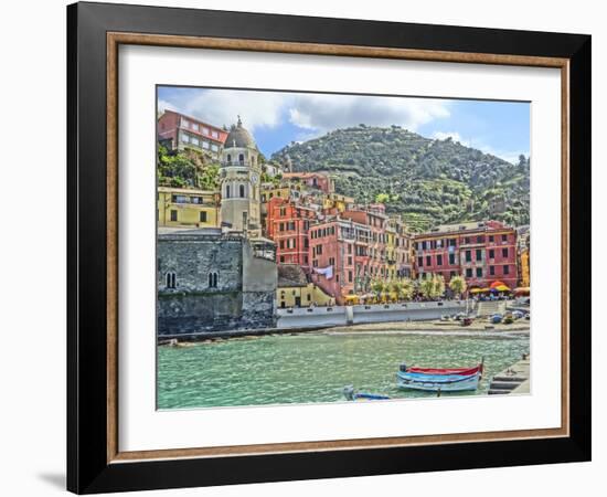 Astonishing Vernazza Cinque Terre Italy III-Markus Bleichner-Framed Art Print