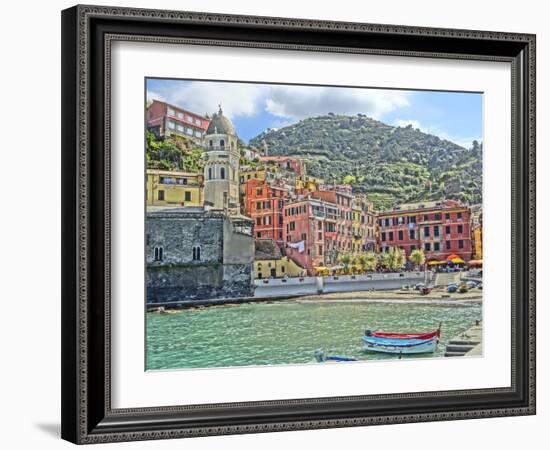 Astonishing Vernazza Cinque Terre Italy III-Markus Bleichner-Framed Art Print