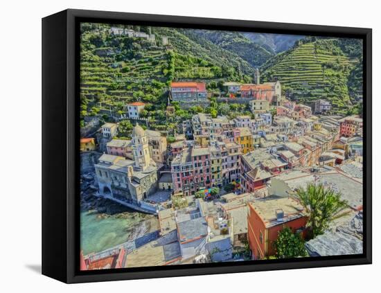 Astonishing Vernazza Cinque Terre Italy IV-Markus Bleichner-Framed Stretched Canvas