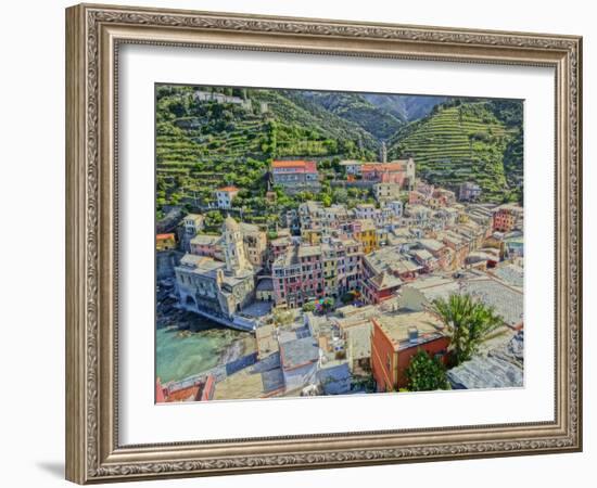 Astonishing Vernazza Cinque Terre Italy IV-Markus Bleichner-Framed Art Print