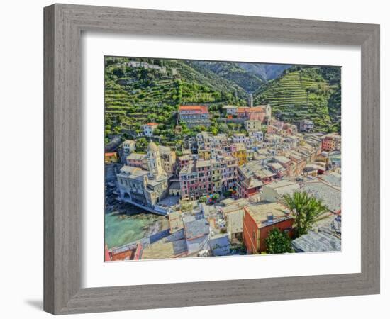 Astonishing Vernazza Cinque Terre Italy IV-Markus Bleichner-Framed Art Print