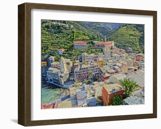Astonishing Vernazza Cinque Terre Italy IV-Markus Bleichner-Framed Art Print