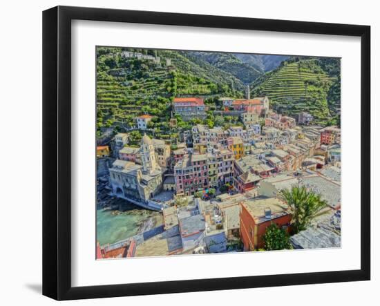 Astonishing Vernazza Cinque Terre Italy IV-Markus Bleichner-Framed Art Print