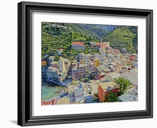 Astonishing Vernazza Cinque Terre Italy IV-Markus Bleichner-Framed Art Print