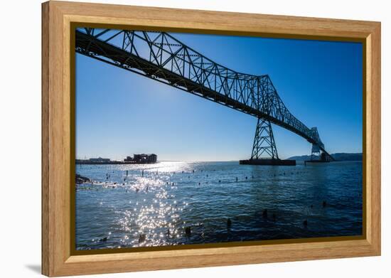 Astoria-Megler Bridge over the Columbia River, Astoria, Oregon-Mark A Johnson-Framed Premier Image Canvas