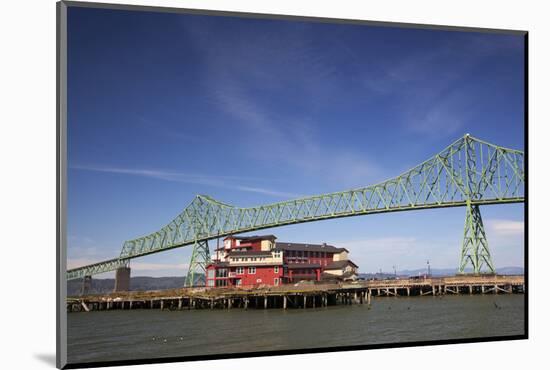 Astoria-Melger Bridge, Cannery Pier Hotel on the Columbia River, Astoria, Oregon, USA-Jamie & Judy Wild-Mounted Photographic Print