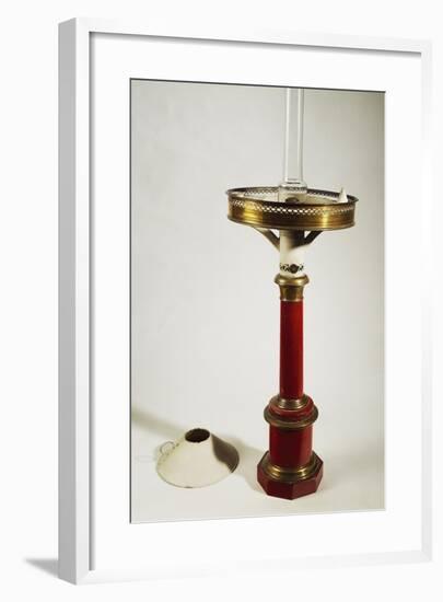 Astral Oil Lamp, 1800-1820, France-null-Framed Giclee Print