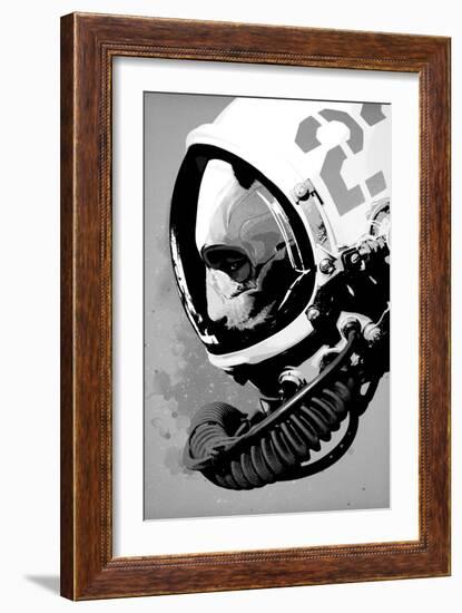 Astro Bear-Hidden Moves-Framed Art Print