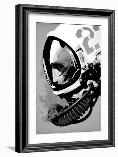 Astro Bear-Hidden Moves-Framed Art Print