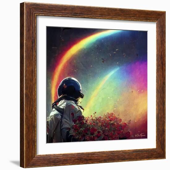 Astro Cruise 1 - Live in a Rainbow Galaxy-Ben Heine-Framed Giclee Print